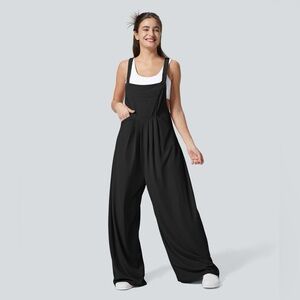 Pockets Waffle Casual Overalls from Halara